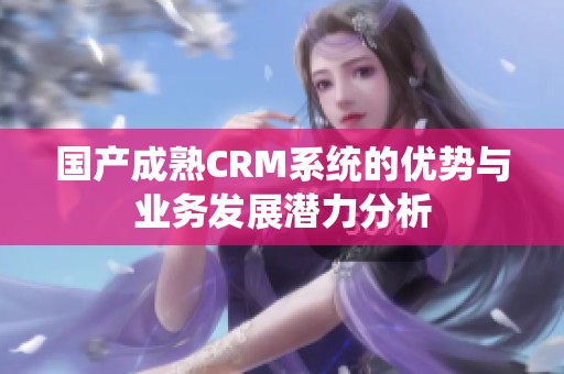 国产成熟CRM系统的优势与业务发展潜力分析