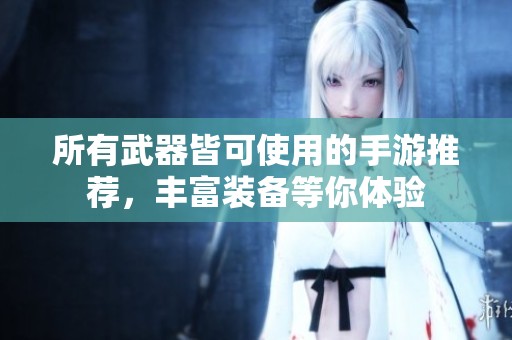 所有武器皆可使用的手游推荐，丰富装备等你体验