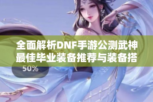 全面解析DNF手游公测武神最佳毕业装备推荐与装备搭配技巧