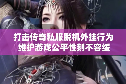 打击传奇私服脱机外挂行为 维护游戏公平性刻不容缓