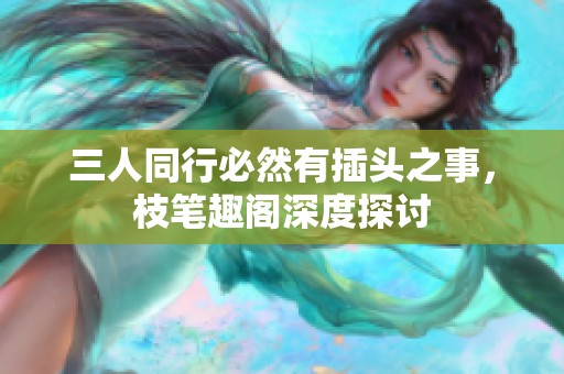 三人同行必然有插头之事，枝笔趣阁深度探讨