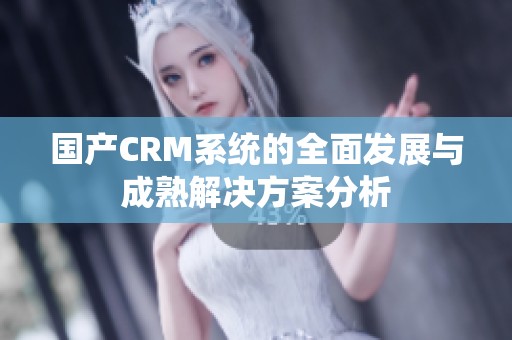 国产CRM系统的全面发展与成熟解决方案分析