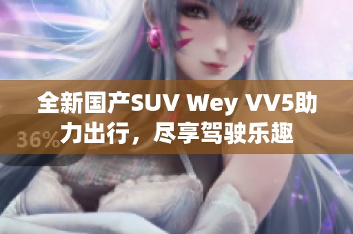 全新国产SUV Wey VV5助力出行，尽享驾驶乐趣