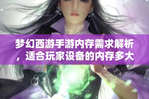 梦幻西游手游内存需求解析，适合玩家设备的内存多大才够用