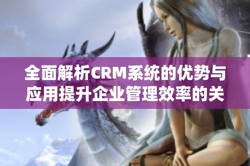 全面解析CRM系统的优势与应用提升企业管理效率的关键所在