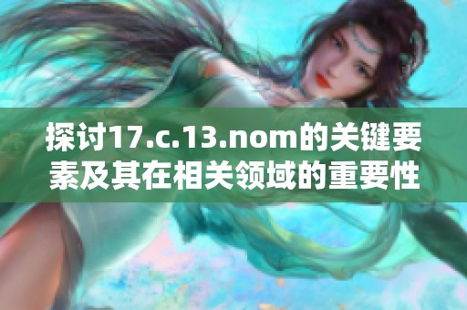 探讨17.c.13.nom的关键要素及其在相关领域的重要性与影响力